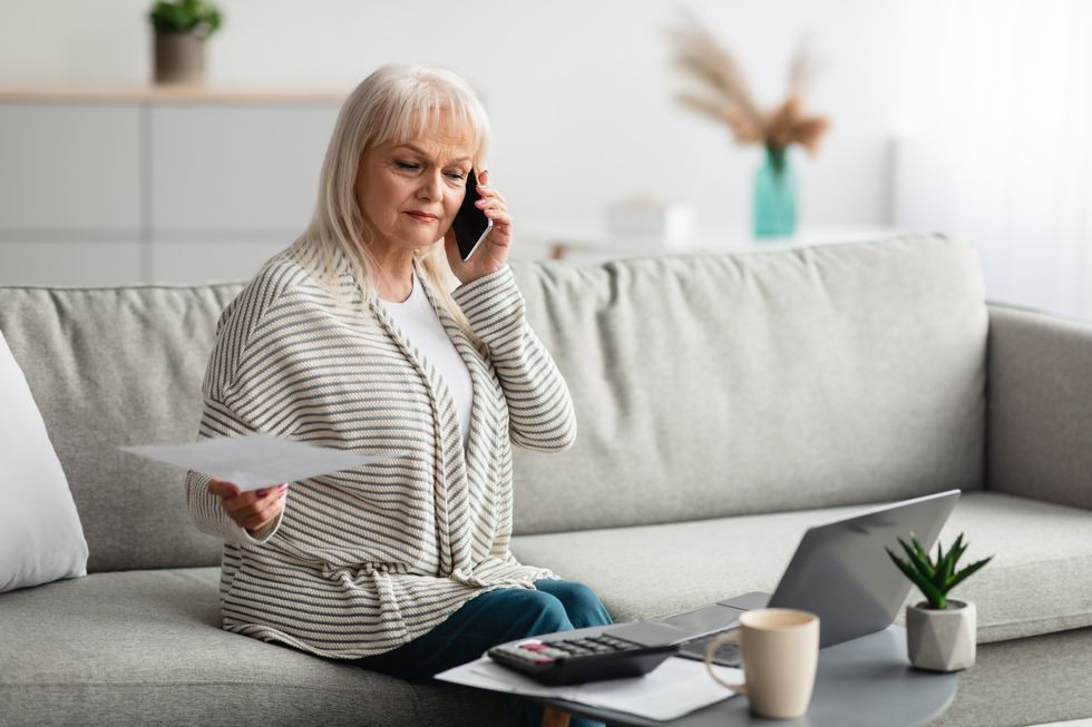 Woman talking on phone